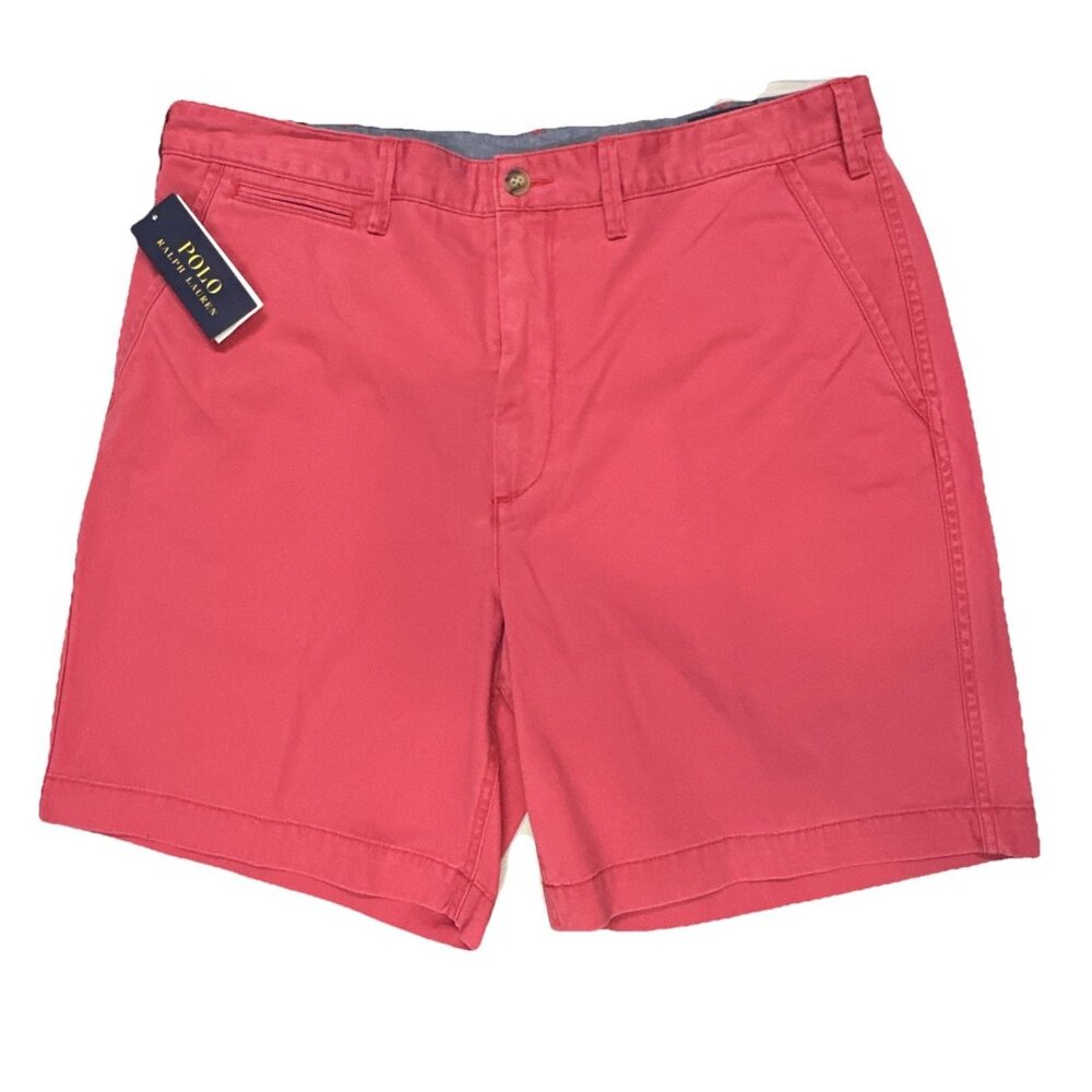 Polo Ralph Lauren Men's size 38 Nantucket Red Relaxed Fit 8" Cotton Chino Shorts